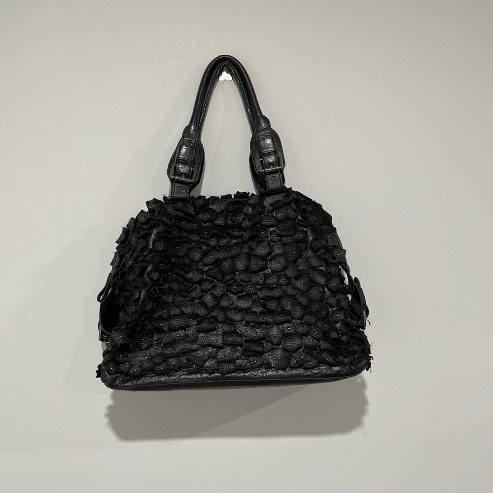 Kenneth Cole Black Bag with Floral Patterns - Picture 2 of 16